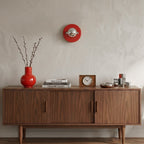 Glossy Ceramic Disk Halo Wall Sconce