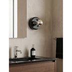 Glossy Ceramic Disk Halo Wall Sconce