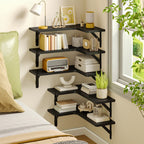 CornerMagic: Rustic Wall Shelves – Stable, Decorative & Space-Saving with Wood Look for Living Room & Kitchen