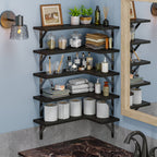 CornerMagic: Rustic Wall Shelves – Stable, Decorative & Space-Saving with Wood Look for Living Room & Kitchen