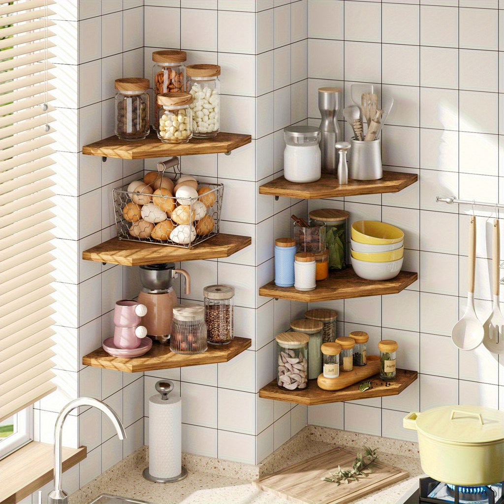 EckenStil: Classic Wall Shelves – Space-saving, Low Maintenance & Hanging for Kitchen, Bathroom & Living Spaces