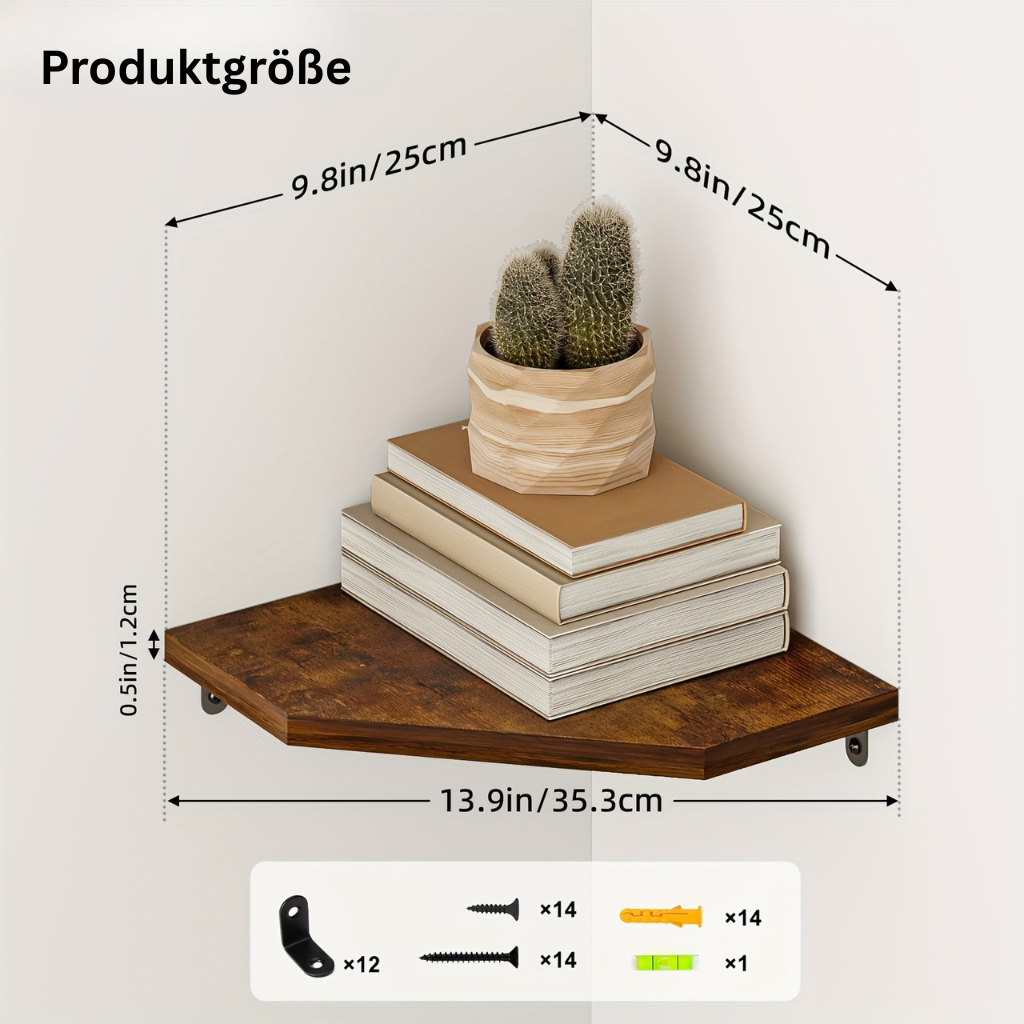 EckenStil: Classic Wall Shelves – Space-saving, Low Maintenance & Hanging for Kitchen, Bathroom & Living Spaces