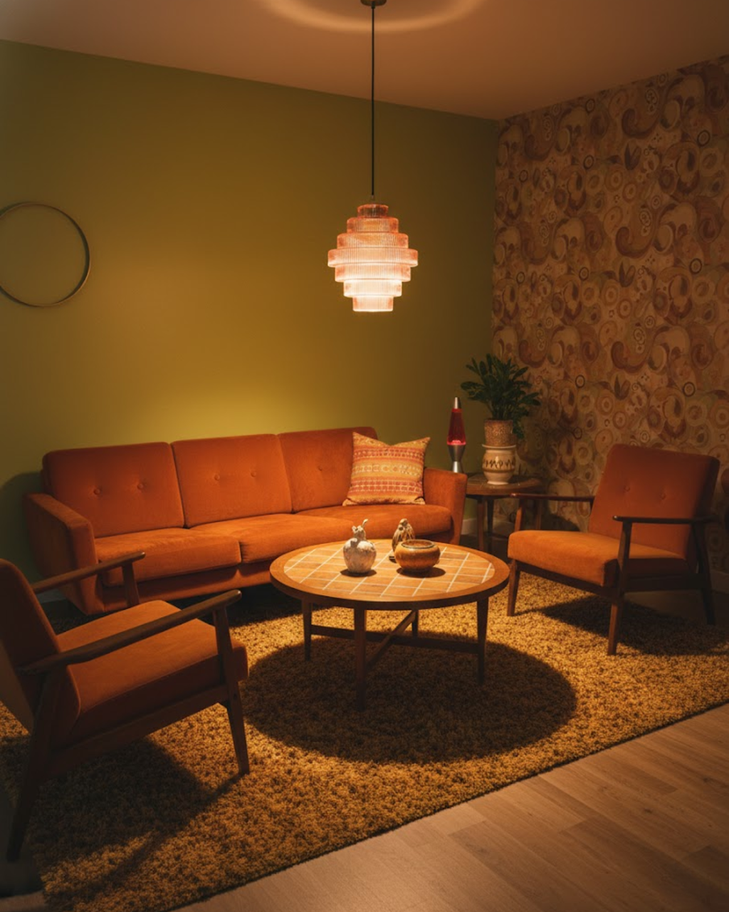 ÉclatAmbiente: Pendant Light Design – Gold-Plated Glass Lamp with Floating Shape, Luxurious for Living Room & Dining Room
