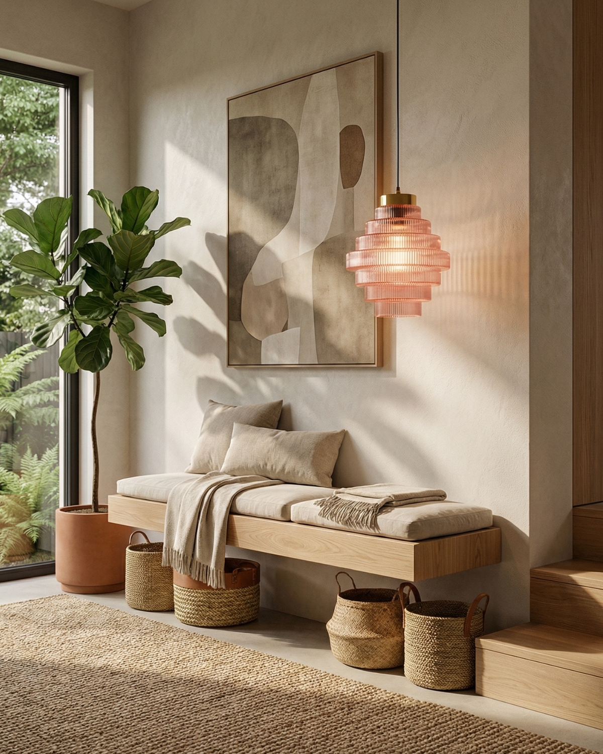 ÉclatAmbiente: Pendant Light Design – Gold-Plated Glass Lamp with Floating Shape, Luxurious for Living Room & Dining Room