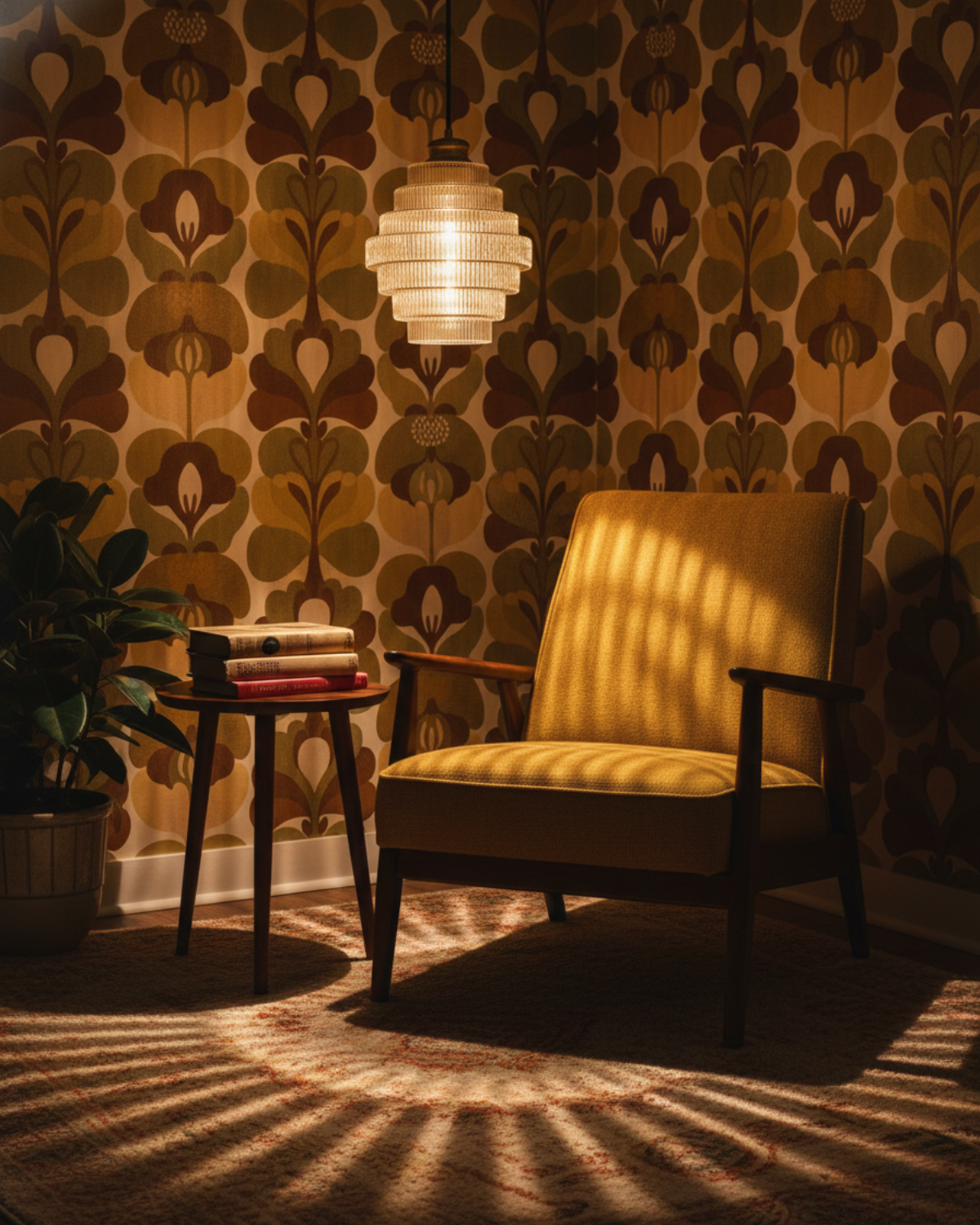 ÉclatAmbiente: Pendant Light Design – Gold-Plated Glass Lamp with Floating Shape, Luxurious for Living Room & Dining Room