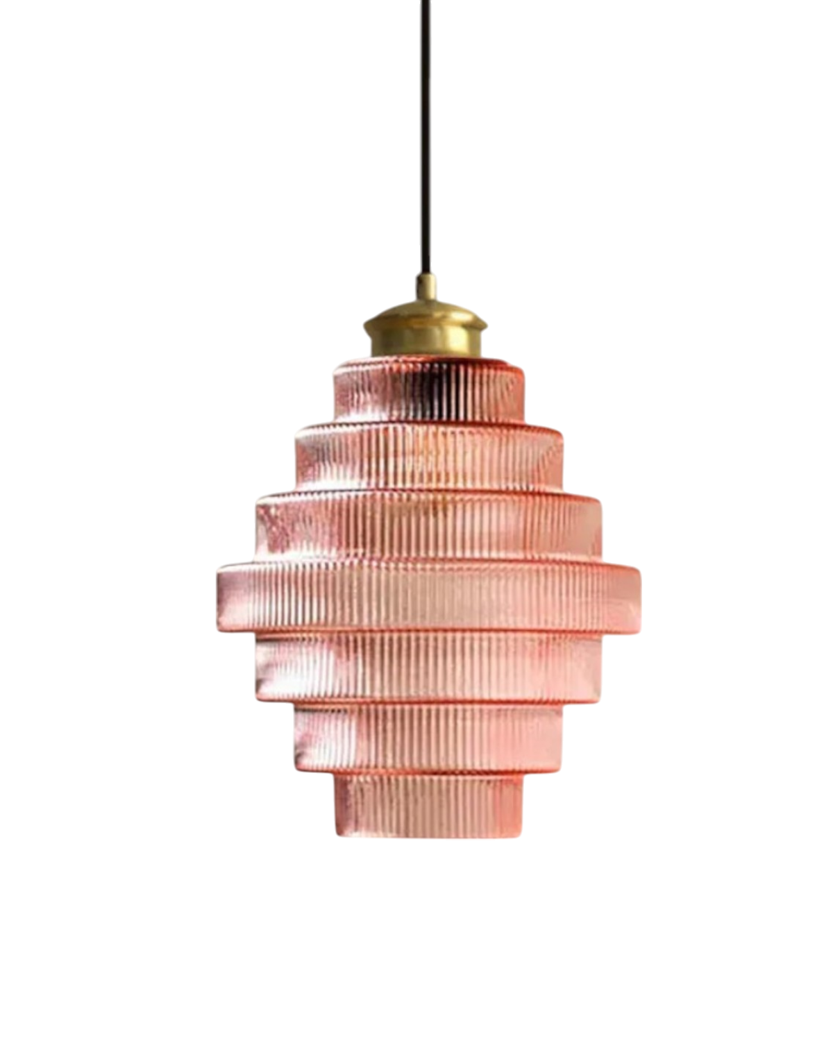 ÉclatAmbiente: Pendant Light Design – Gold-Plated Glass Lamp with Floating Shape, Luxurious for Living Room & Dining Room