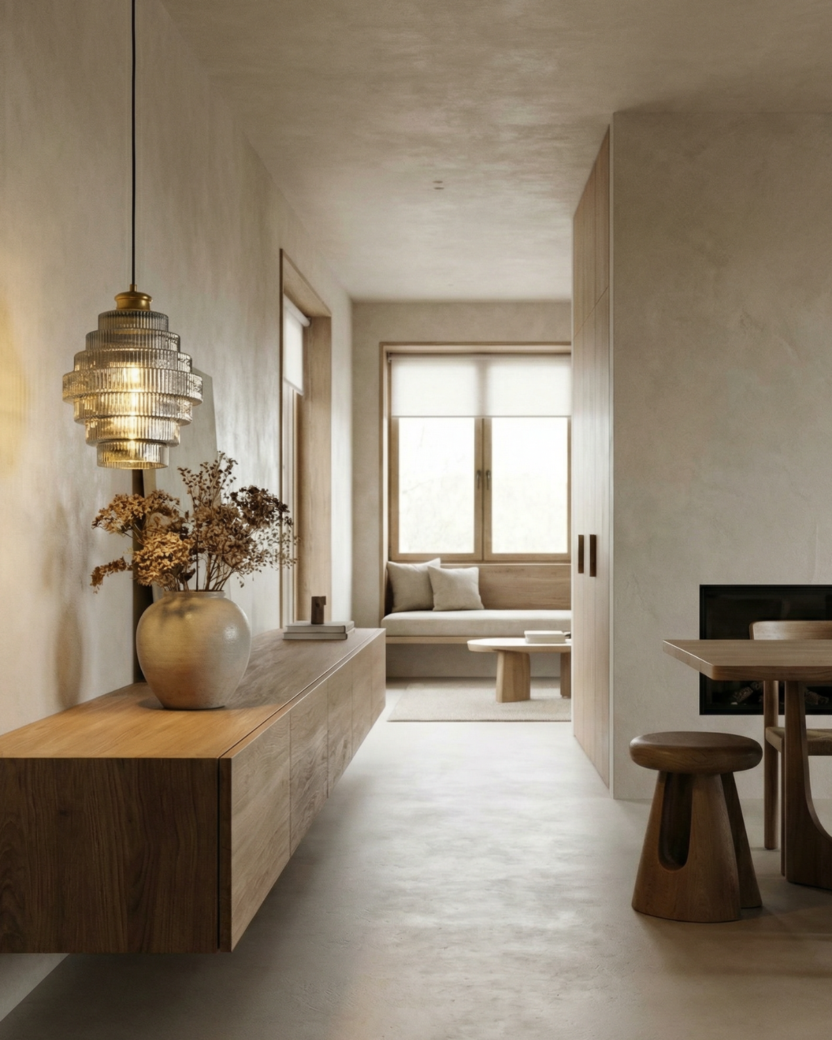 ÉclatAmbiente: Pendant Light Design – Gold-Plated Glass Lamp with Floating Shape, Luxurious for Living Room & Dining Room