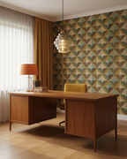 ÉclatAmbiente: Pendant Light Design – Gold-Plated Glass Lamp with Floating Shape, Luxurious for Living Room & Dining Room
