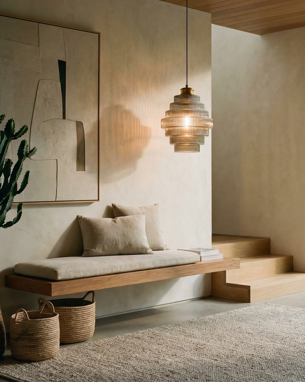 ÉclatAmbiente: Pendant Light Design – Gold-Plated Glass Lamp with Floating Shape, Luxurious for Living Room & Dining Room