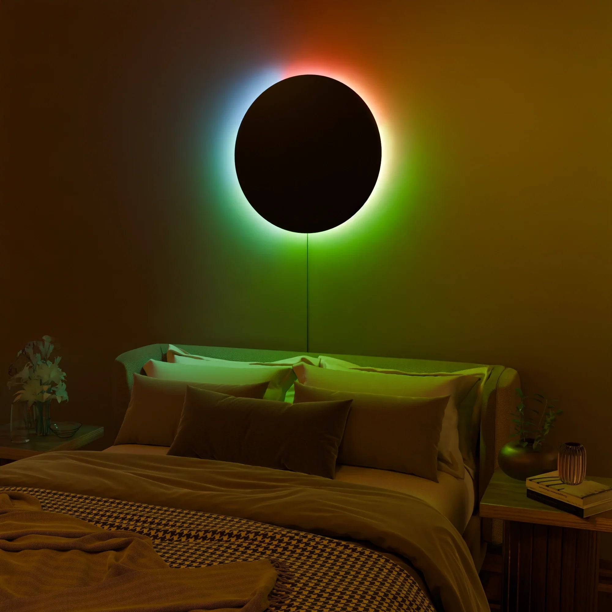 Eclipse Glow Wall Sconce - Customizable LED Mood Lighting Fixture