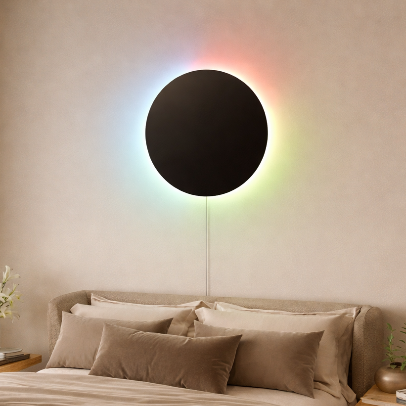 Eclipse Glow Wall Sconce - Customizable LED Mood Lighting Fixture
