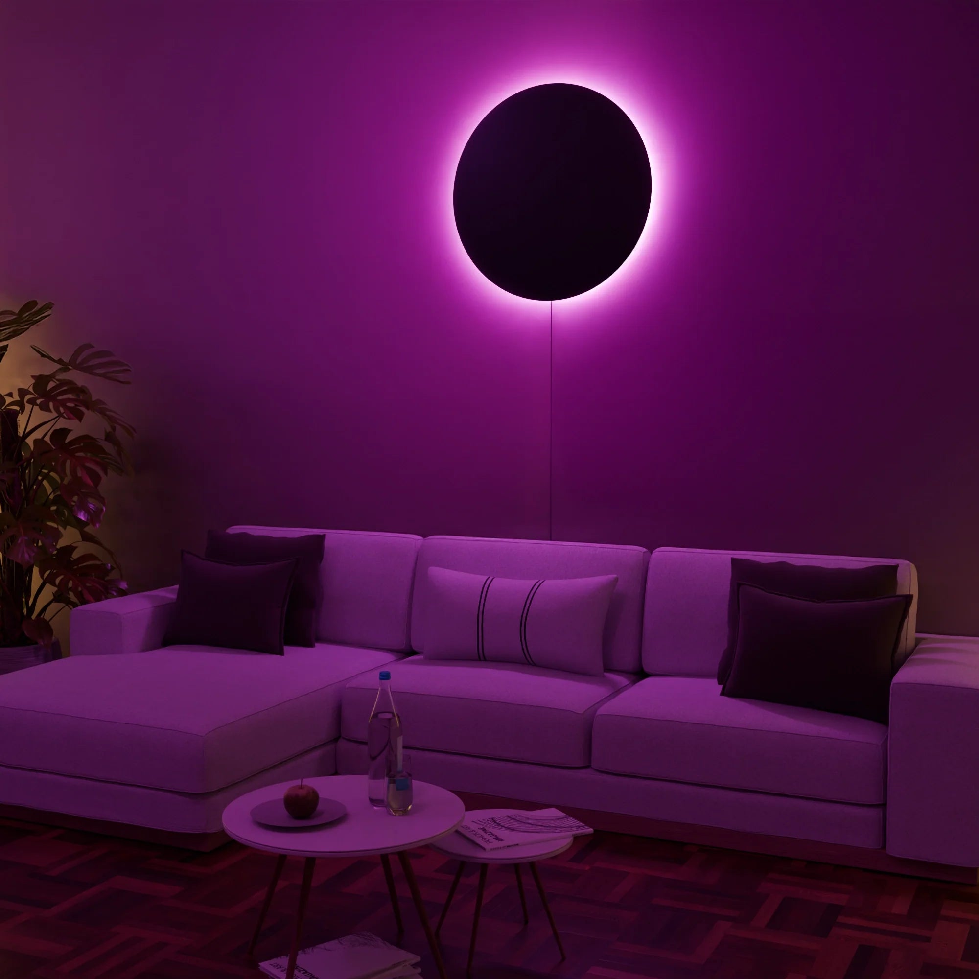 Eclipse Glow Wall Sconce - Customizable LED Mood Lighting Fixture