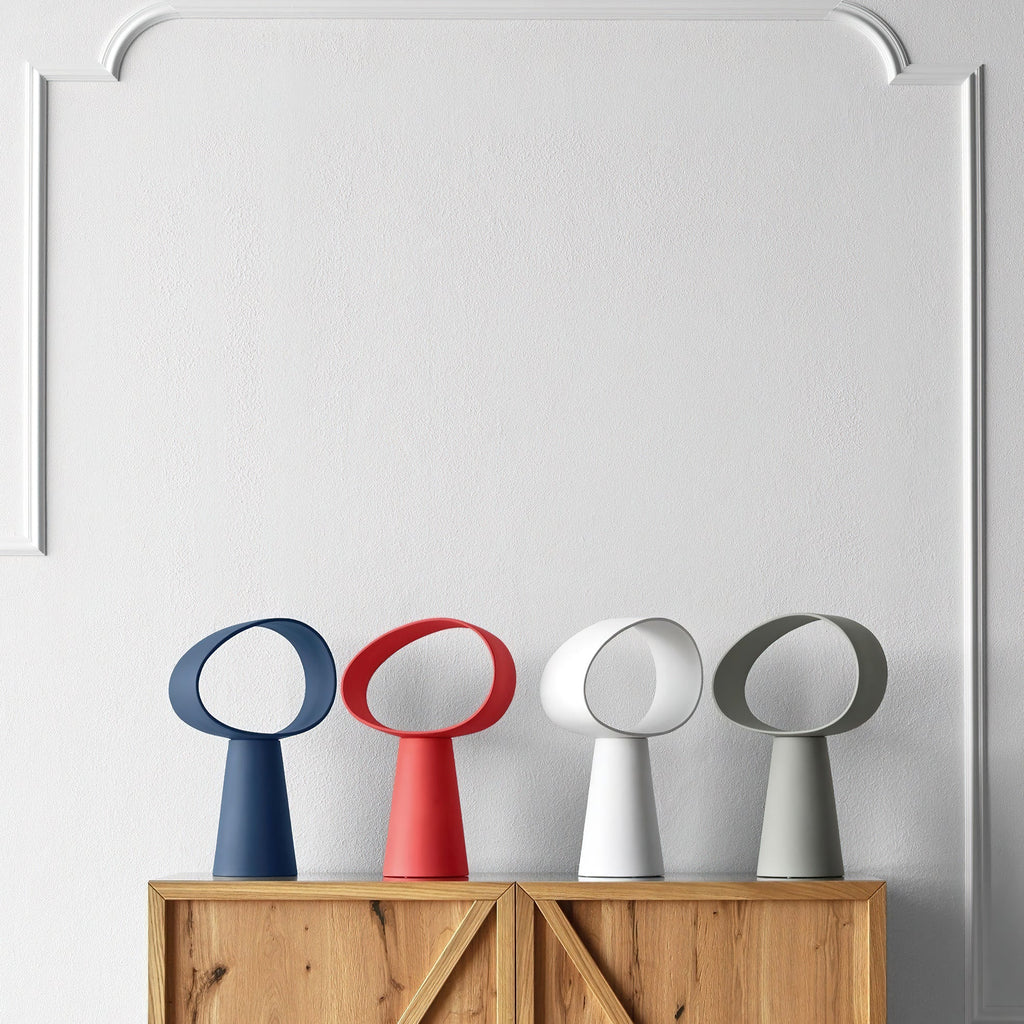 Sculptural Resin Table Lamp — Multicolor