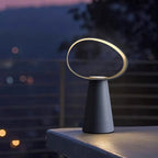 Sculptural Resin Table Lamp — Multicolor