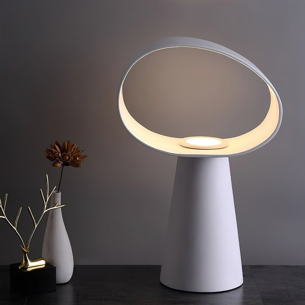 Sculptural Resin Table Lamp — Multicolor