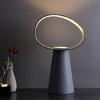 Sculptural Resin Table Lamp — Multicolor