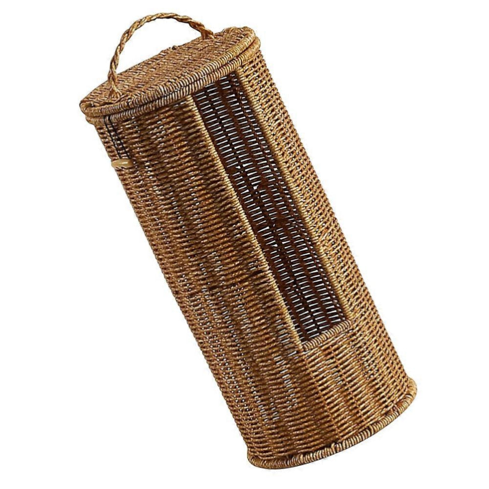 Toilet Paper Holder Stand Freestanding Braided Rope Rustic Woven Design