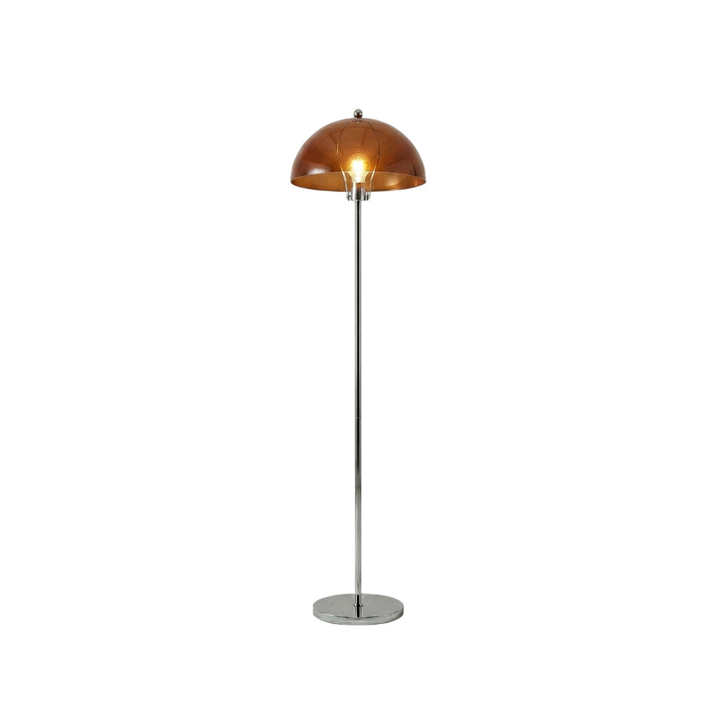 Classic Column Floor Lamp — Chrome & Acrylic