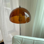 Classic Column Floor Lamp — Chrome & Acrylic