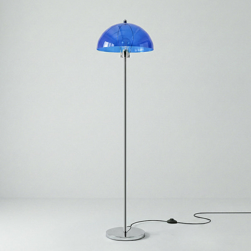 Classic Column Floor Lamp — Chrome & Acrylic