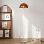 Classic Column Floor Lamp — Chrome & Acrylic
