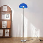 Classic Column Floor Lamp — Chrome & Acrylic