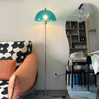 Classic Column Floor Lamp — Chrome & Acrylic
