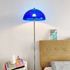Classic Column Floor Lamp — Chrome & Acrylic
