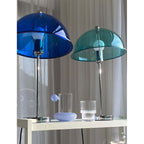 Classic Column Table Lamp — Chrome & Acrylic