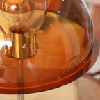 Classic Column Table Lamp — Chrome & Acrylic