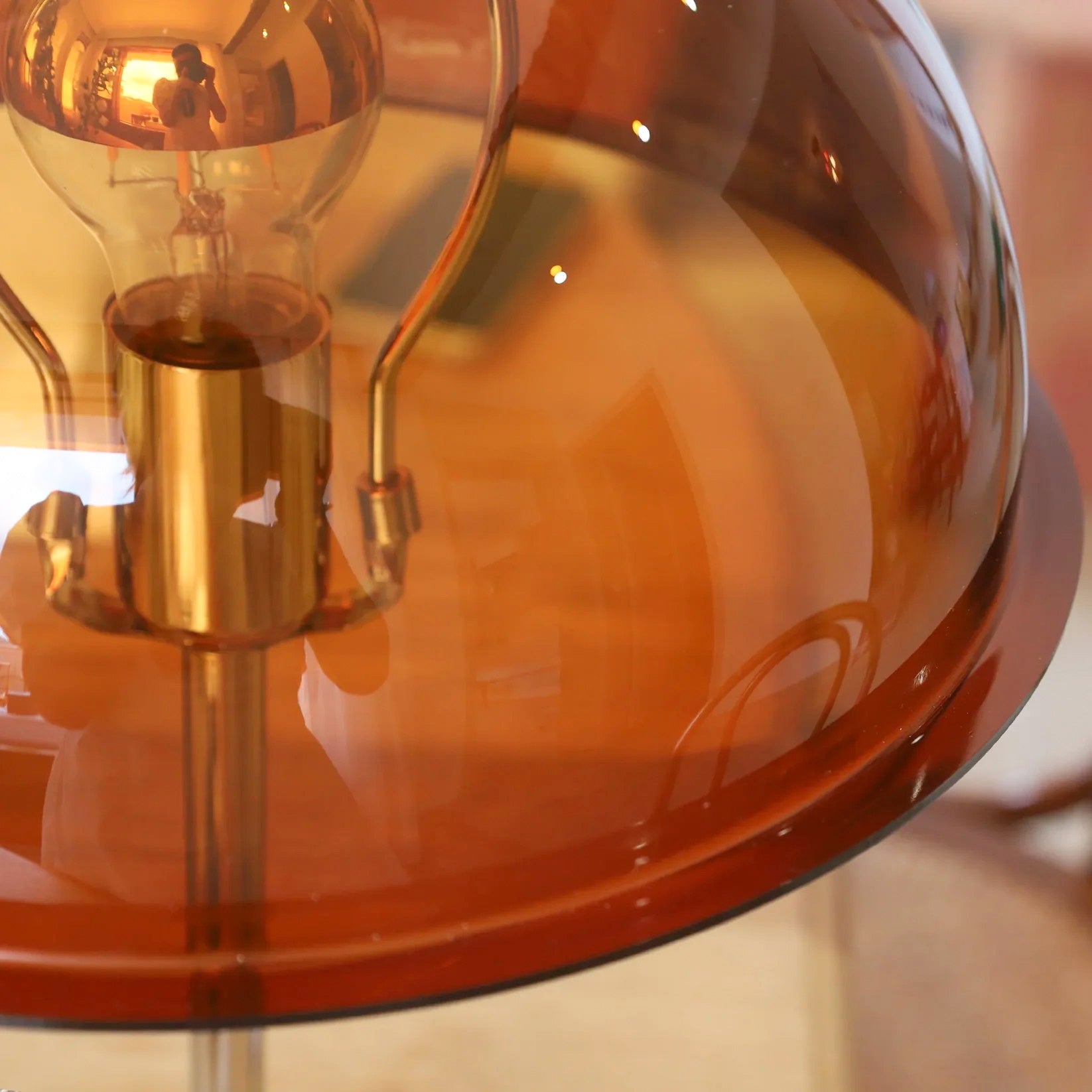 Classic Column Table Lamp — Chrome & Acrylic