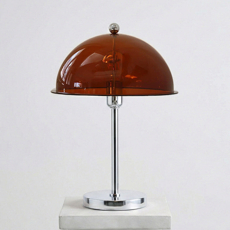 Classic Column Table Lamp — Chrome & Acrylic