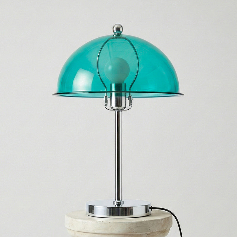 Classic Column Table Lamp — Chrome & Acrylic