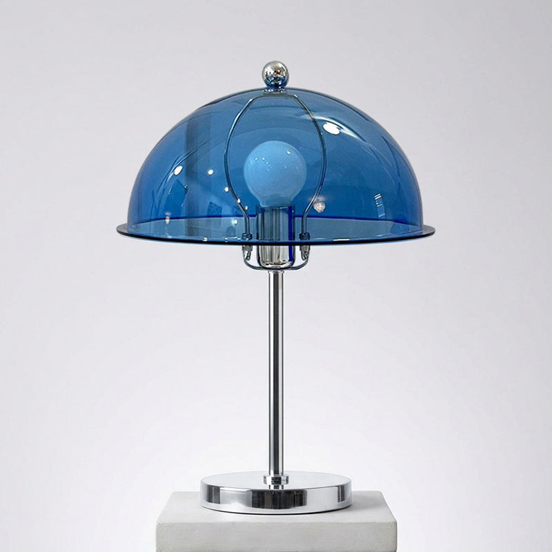 Classic Column Table Lamp — Chrome & Acrylic