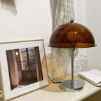 Classic Column Table Lamp — Chrome & Acrylic