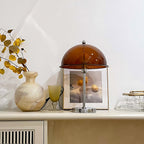Classic Column Table Lamp — Chrome & Acrylic