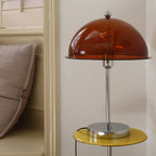 Classic Column Table Lamp — Chrome & Acrylic