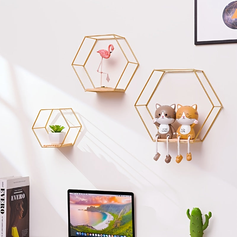 EichenWinkel: Wall Shelf made of Metal – robust, decorative & space-saving with angle brackets for kitchen & bedroom