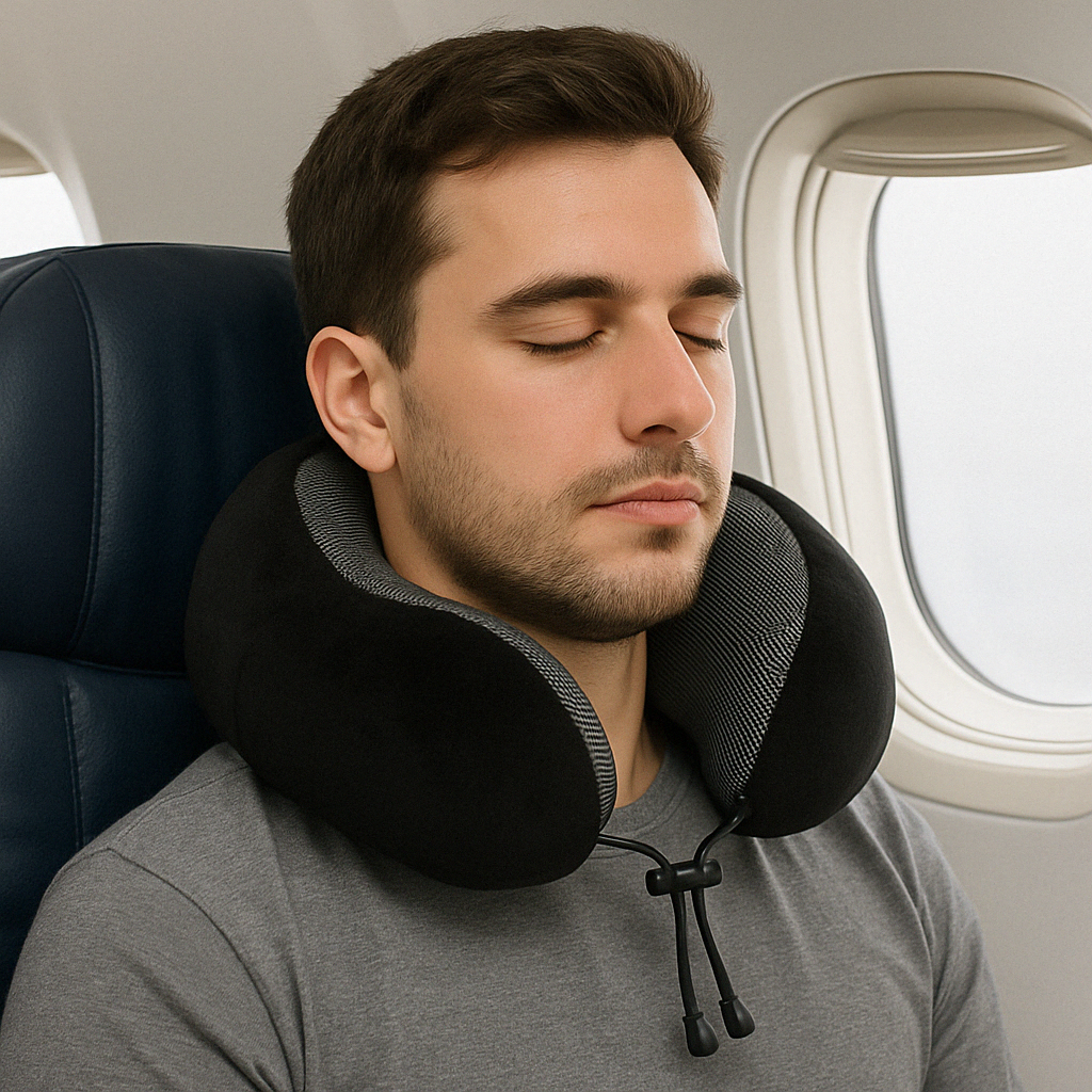SimpleTravel: Ergonomic Neck Pillow – Orthopedic Support & Pressure Relief for Airplane & Car