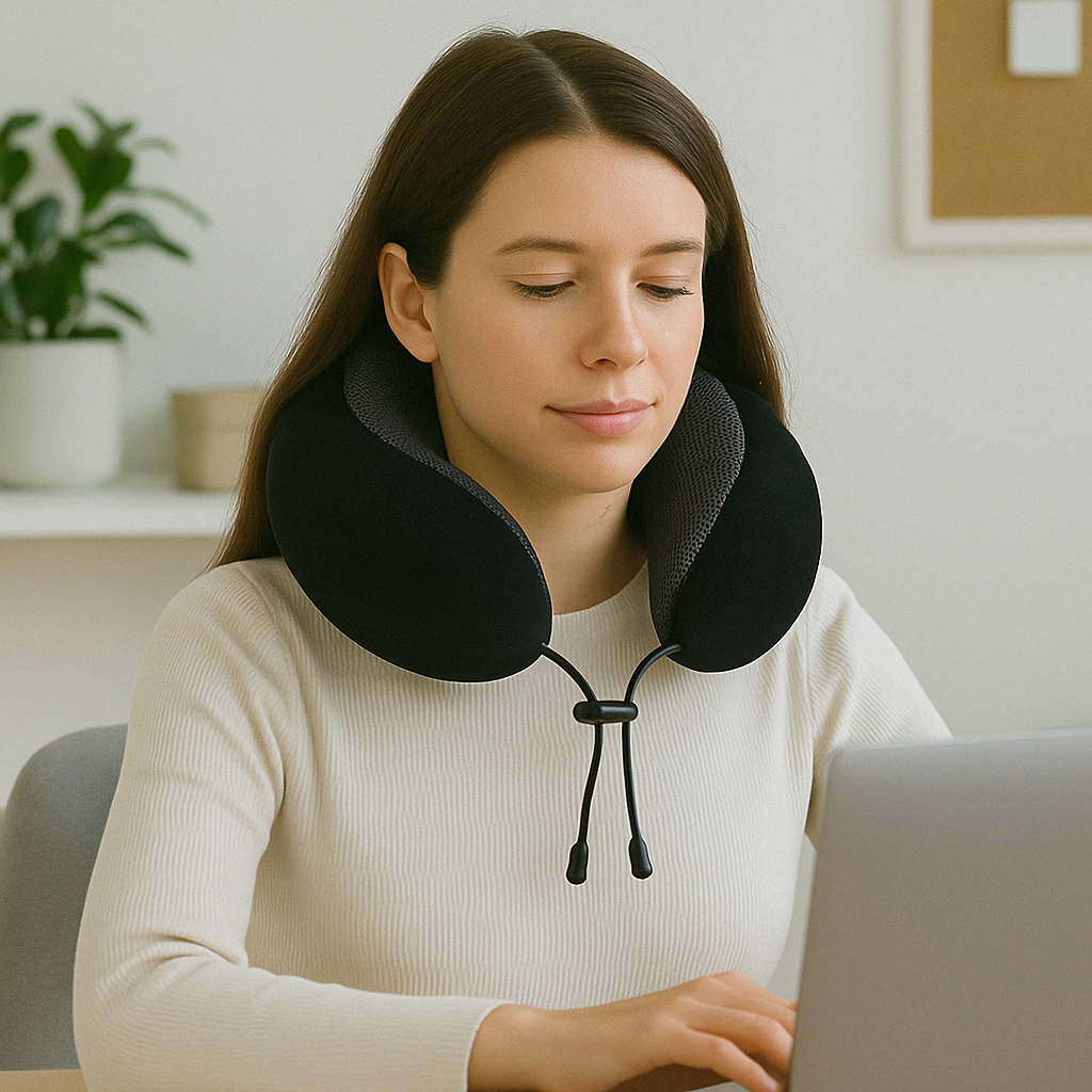 SimpleTravel: Ergonomic Neck Pillow – Orthopedic Support & Pressure Relief for Airplane & Car