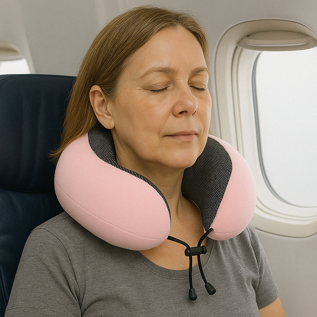 SimpleTravel: Ergonomic Neck Pillow – Orthopedic Support & Pressure Relief for Airplane & Car