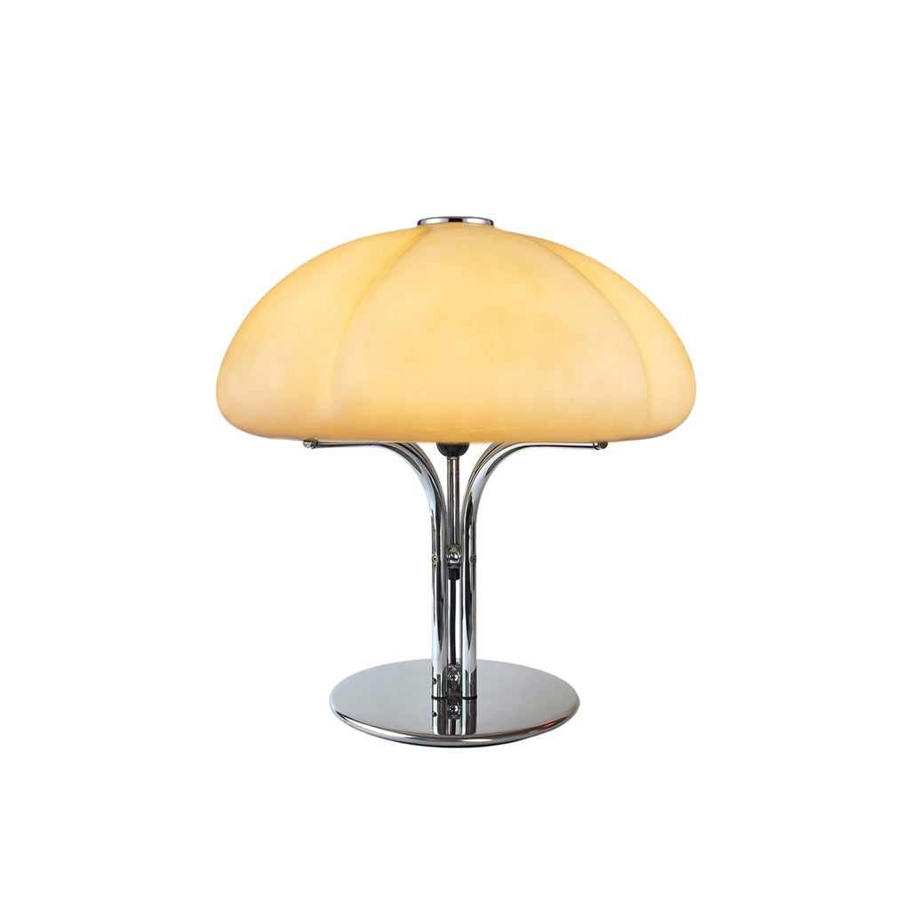 Clover-Glass Petal Table Lamp — Chrome Base