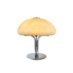 Clover-Glass Petal Table Lamp — Chrome Base