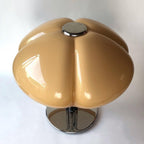 Clover-Glass Petal Table Lamp — Chrome Base