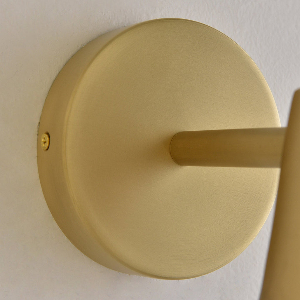 Ribbed Clear-Glass Wall Sconce — Brass
