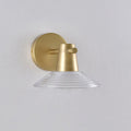 Ribbed Clear-Glass Wall Sconce — Brass
