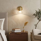 Ribbed Clear-Glass Wall Sconce — Brass