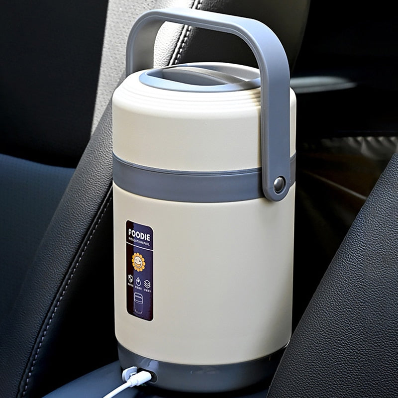 Lunch Box Electric USB 304 Stainless Steel 1.6L or 2L USB, Portable & Warm Meals