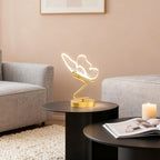 Elegant Butterfly Table Lamp – Rechargeable Cordless Design with Adjustable Lighting for Bedroom or Nightstand