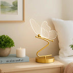 Elegant Butterfly Table Lamp – Rechargeable Cordless Design with Adjustable Lighting for Bedroom or Nightstand